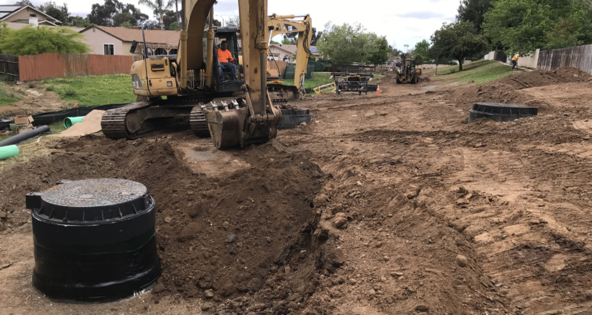 Construction near San Marcos homes required creative thinking and community cooperation from the Vallecitos Water District to successfully complete the project. infrastructure