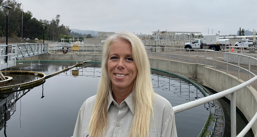 City of Escondido Wastewater Treatment Plant Operator Carrie Selby is among a growing number of women working in water and wastewater industry careers. Photo: City of Escondido