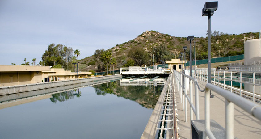 The City of Poway is performing maintenance at Lake Poway, drawing the lake level down temporarily. Photo: City of Poway