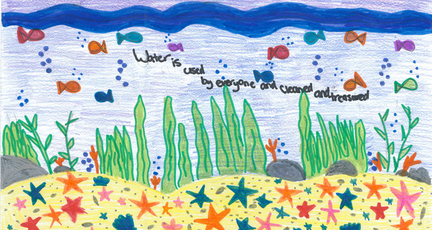 Emily Castiglione's winning poster She is an eighth grade student at Joan MacQueen Middle School in Alpine. Photo: Padre Dam MWD Water Is Life