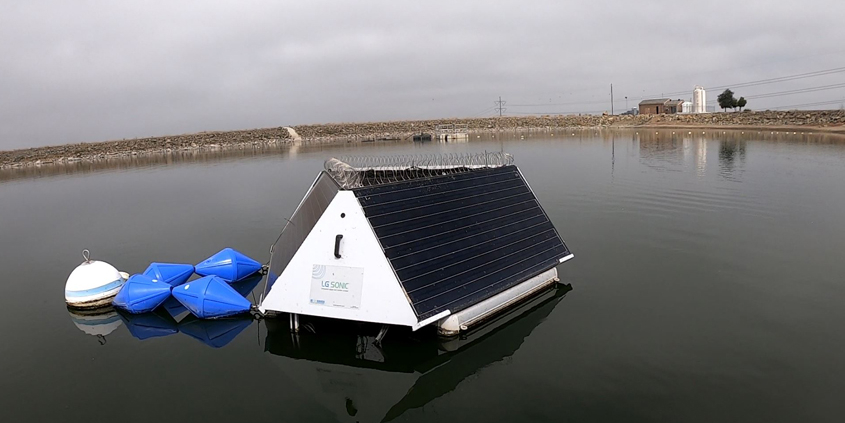 LG Sonic’s specific low power ultrasonic transmitters emit signals which are not harmful to people, fish, plants or other wildlife. Photo: Vallecitos Water District water quality