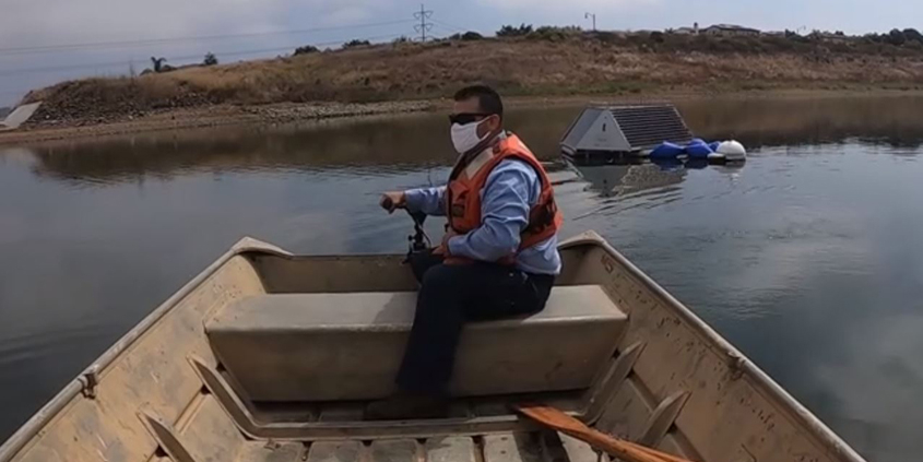 Meadowlark Water Reclamation Facility employee Ivan Murguia monitors water quality. Photo: Vallecitos Water District