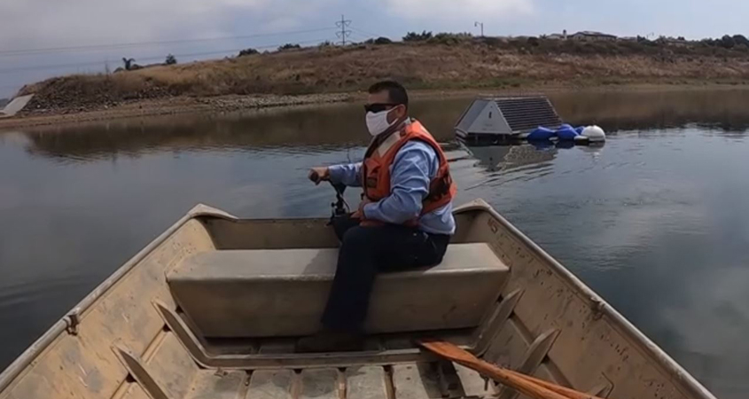 Meadowlark Water Reclamation Facility employee Ivan Murguia monitors water quality. Photo: Vallecitos Water District