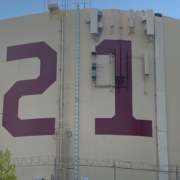 Fallbrook Public Utility District changes the painted numbers on its Rattlesnake Tank to reflect the year incoming seniors at Fallbrook High School will graduate. Photo: Fallbrook Public Utility District