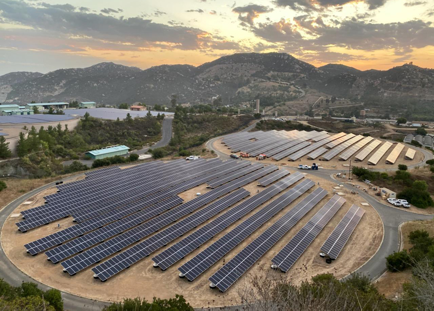 The Twin Oaks Reservoir dual solar array total production is roughly 3.6 mWh annually, enough to power 340 homes. Photo: Vallecitos Water District