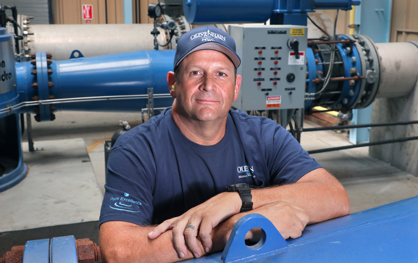 Dominic Brunozzi credits a 21-year active duty career of service in the United States Navy for his attention to detail and ability to multitask. He retired in 2007 as a Chief Petty Officer. Photo: Water Authority