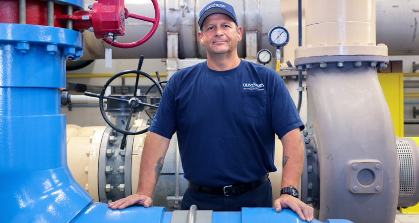 Olivenhain Municipal Water District's Pump/Motor Technician Dominic "Bruno" Brunozzi has been named the California Water Environment Association's (CWEA) "Mechanical Technician of the Year: for the third time. Photo: Water Authority Dominic Brunozzi