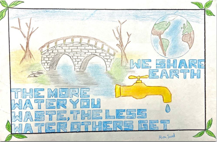 Third Place – Mina Saeed, Lexington Elementary, Grade 4. Photo: Helix Water District