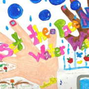 Pashaun Tillman, a third grade student at La Mesa Dale Elementary School, won Honorable Mention in the K-3 category of the 2020 Helix Water District "Water Is Life" poster contest. Photo: Helix Water District