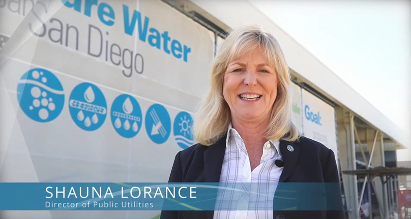 City of San Diego Director of Public Utilities Shauna Lorance welcomes viewers to the new virtual tour. Photo: City of San Diego water agency outreach