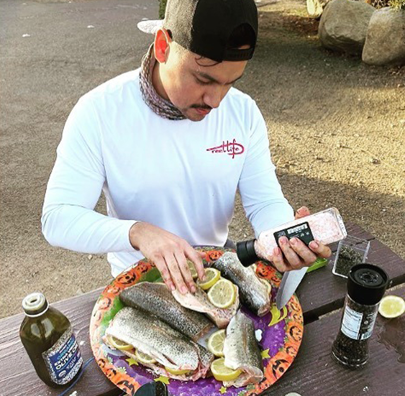 Nothing tastes quite as good as freshly caught fish prepared on the grill at Lake Jennings. Photo: Lake Jennings