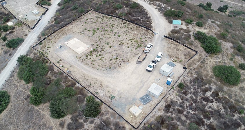 Drone aerial view of Mission Trails FRS II project