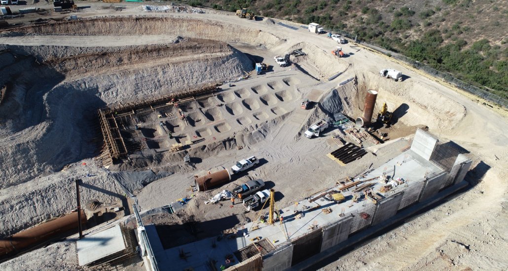 Mission Trails FRS II water project construction