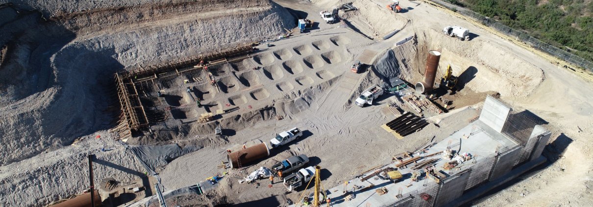 Mission Trails FRS II water project construction