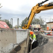 Crews work on First Aqueduct Rehabilitation.