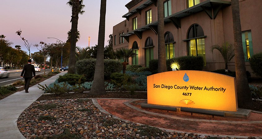 San Diego County Water Authority-Building at night-MWD