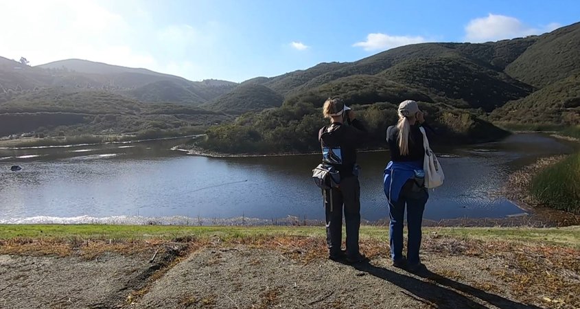 Buena Vista Audubon Society volunteers including Karen Merrill andd Paig DeCino identified 36 species in mid-February and created a YouTube video showcasing some of the species seen. Photo: Vallecitos Water District