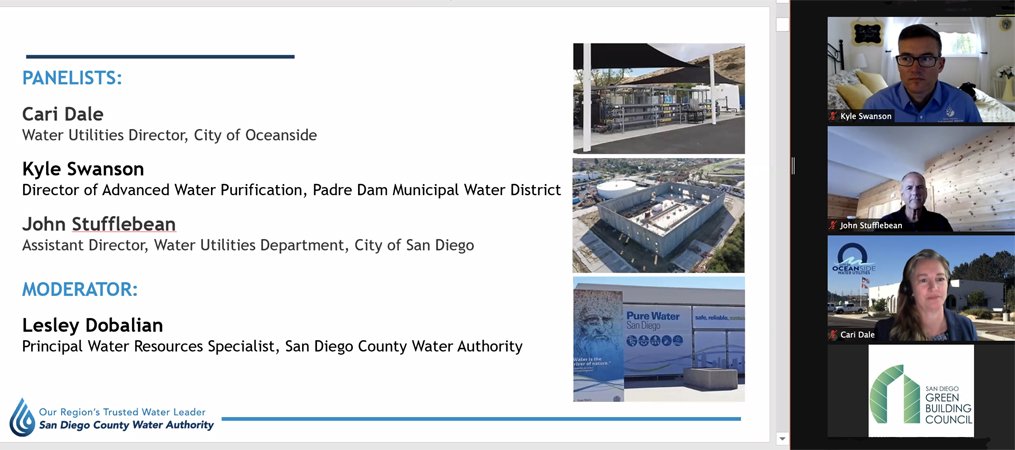 Panelists provided the latest updates on Pure Water San Diego, Pure Water Oceanside, and the East County Advanced Water Project. Photo: Water Authority