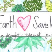 Student poster contest winner Emaline Kennedy illustrated her entry with low water use plants. Photo: Vista Irrigation District Contests