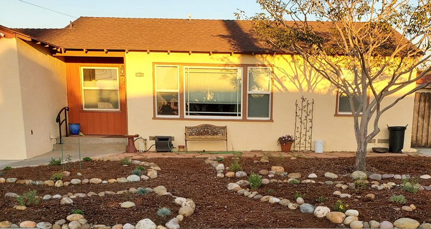 The Rodriguez home before its landscaping makeover. Photo: Sweetwater Authority