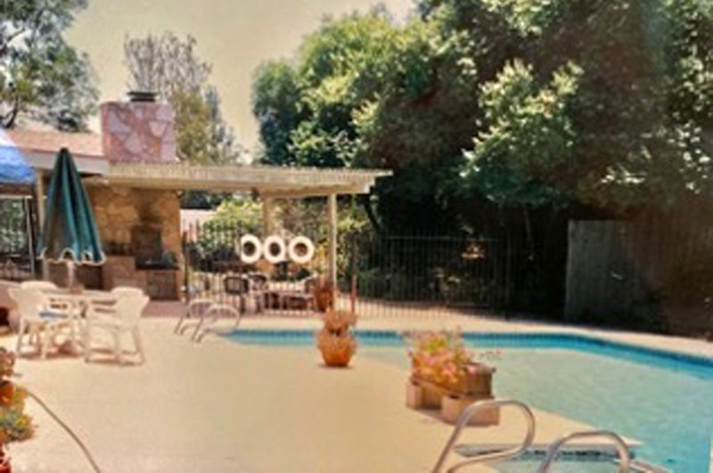 The original backyard with the unused pool. Photo: Helix Water District