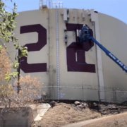 Fallbrook PUD recently completed the annual painting of Rattlesnake Tank to salute the Class of 2022. Photo: Fallbrook PUD