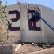 Fallbrook PUD recently completed the annual painting of Rattlesnake Tank to salute the Class of 2022. Photo: Fallbrook PUD