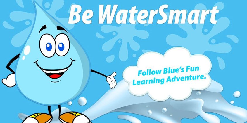 Blue animated water drop