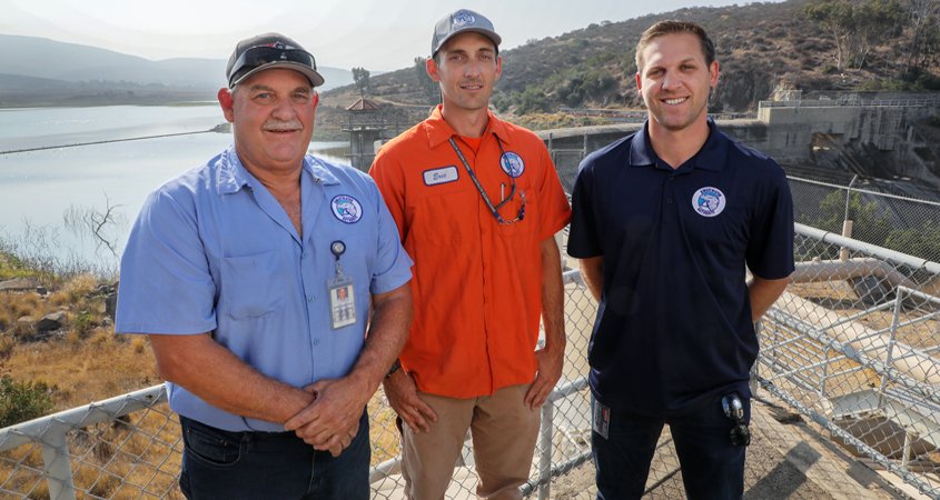 Members of the Rasmusssen family (L to R) Ed, Eric, and Howard Rasmussen. Photo: San Diego County Water Authority