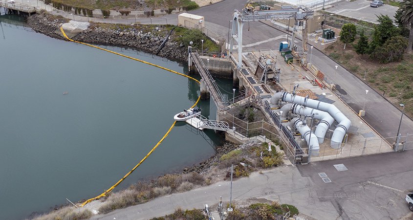 Carlsbad Desalination Plant-oil spill-Lagoon-boom protection