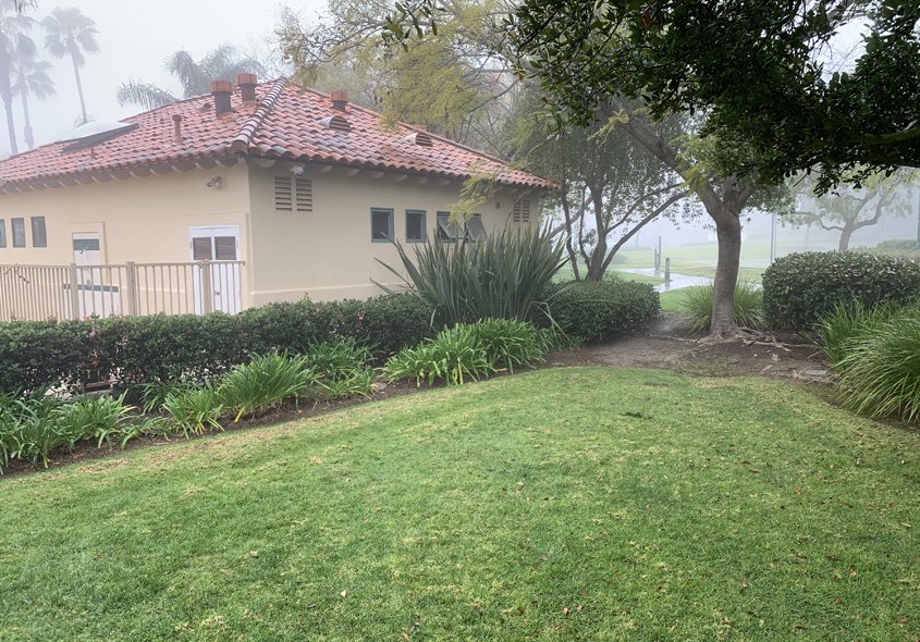 The original landscaping included large sections of turf. Photo: Vallecitos Water District