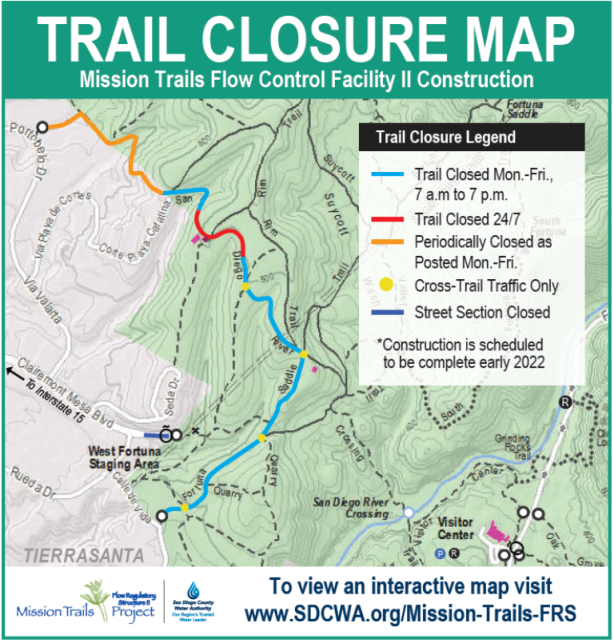 FRSII-Mission Trails Regional Park-Trail Closure Map