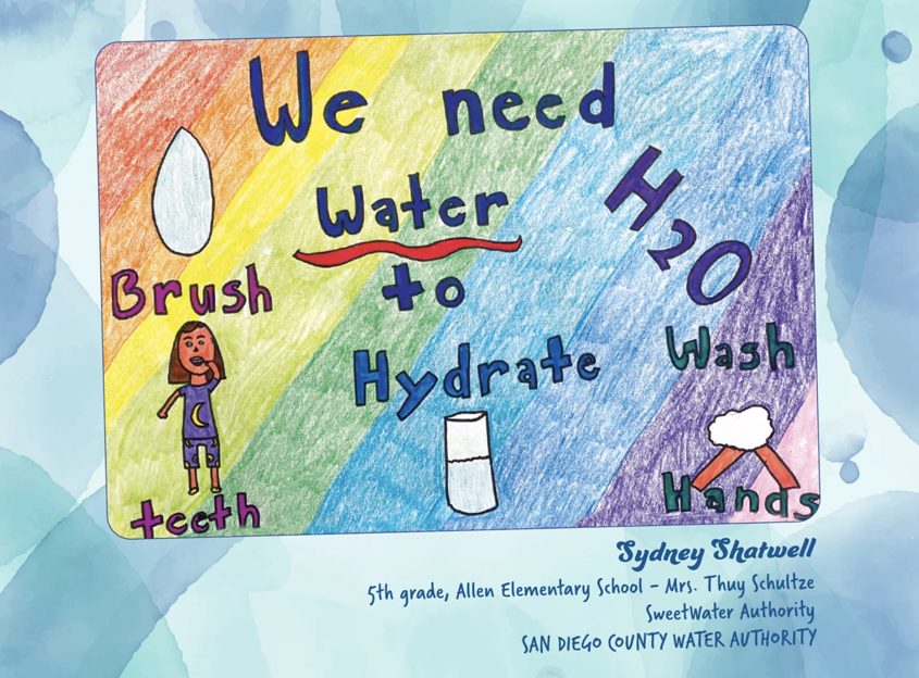 Sidney Shatwell illustrated good health practices that rely on safe, clean water. Photo: MWD 2022 Calendar