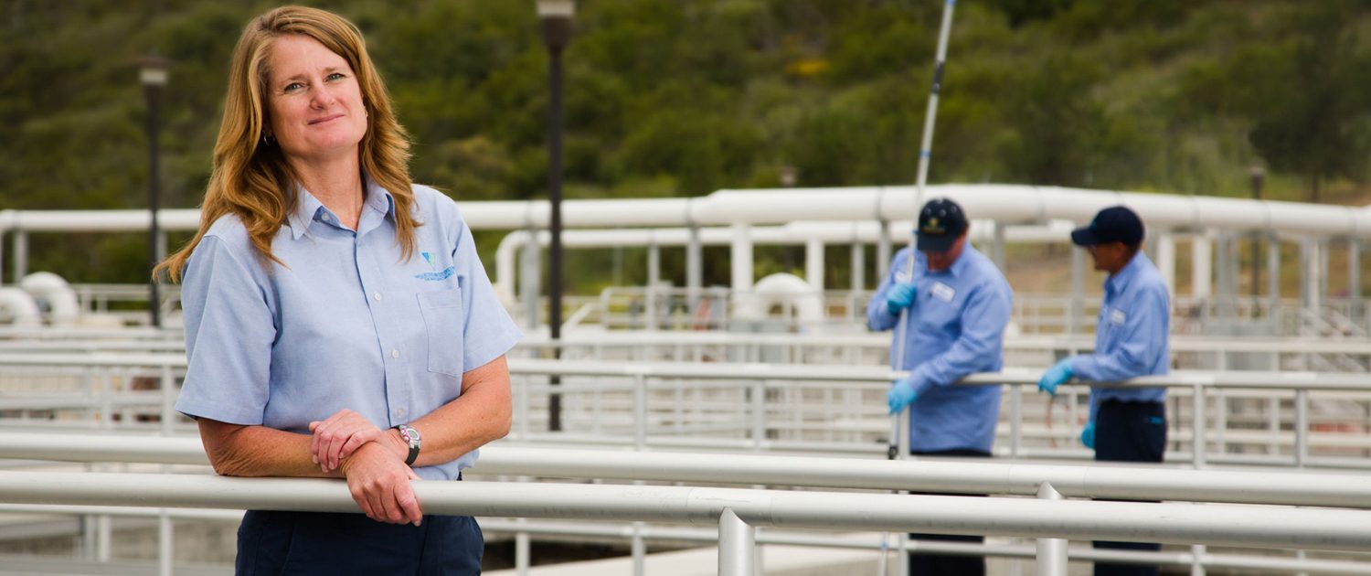 Vallecitos Water District Wastewater Treatment Plant Supervisor Dawn McDougle announced her retirement at the end of 2021 after a three decade career. Photo: SLIDER Vallecitos Water District