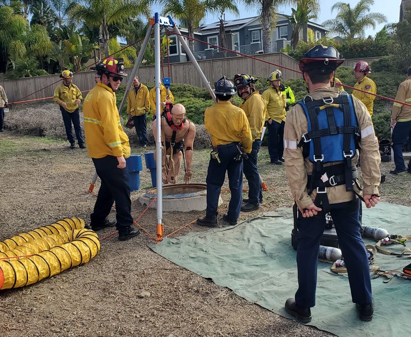 As a result of training with OMWD, North County fire agencies can now respond more efficiently and confidently to similar facilities thanks to establishing working relationships in advance of emergencies. Photo: Olivenhain Municipal Water District