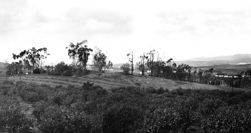 A view of the FPUD Water Reclamation Plant on Alturas Road, prior to the the estblishment of Marine Corps Base Pendleton. Photo: Tom Rodgers/FPUD