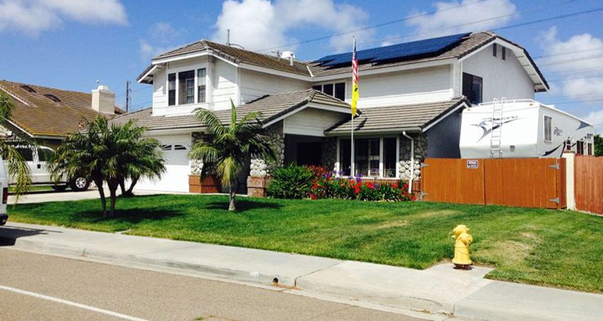 Bryan and Denee Felber's property before the landscaping redesign. Photo: Otay Water District