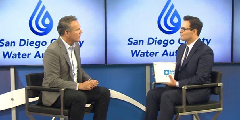 San Diego County Water Authority Water Resources Specialist Efren Lopez joined CBS 8’s Carlo Cechetto to discuss additional ways San Diegans can reduce their water use. Photo: CBS 8 water saving tips