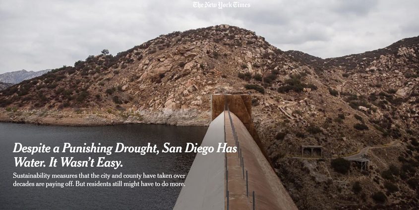 The Water Authority's outreach effort drew significant national media attention, including the New York Times. Photo: New York Times/screenshot EPIC Awards
