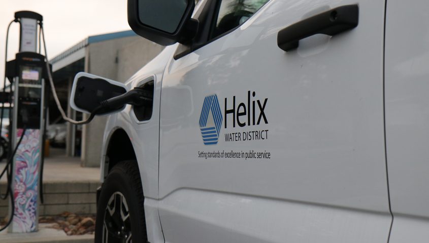 The Helix Water District partnered with SDG&E and received grant funding to install on-site charging stations at two of its facilities. Photo: Helix Water District sustainability