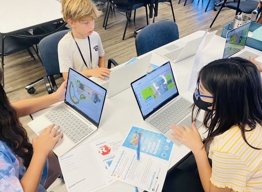 Students get the opportunity to practice landscape design with a watersmart focus. Photo: Chula Vista Elementary School Districtv Hydro Station