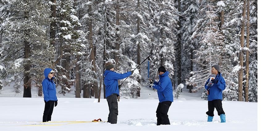 snow survey-Sierra Nevada snowpack-drought-Phillips Station