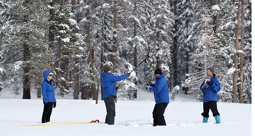 snow survey-Sierra Nevada snowpack-drought-Phillips Station