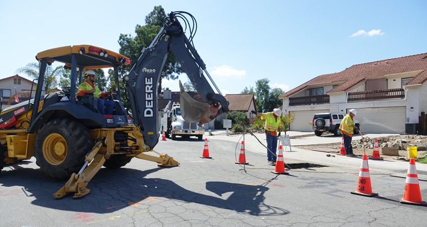 If a leak is confirmed, then a repair is scheduled and completed within days of discovery and during normal working hours. Photo: Otay Water District Leak prevention