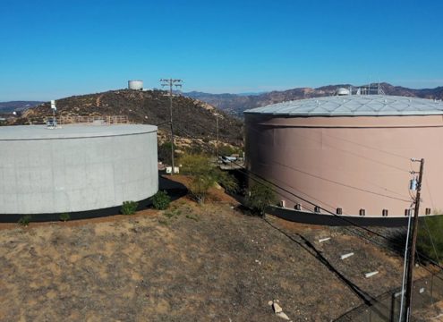 The Helix Water District's Tunnel Hill storage tank rehabilitation project took approximately two years to complete. Photo: Helix Water District