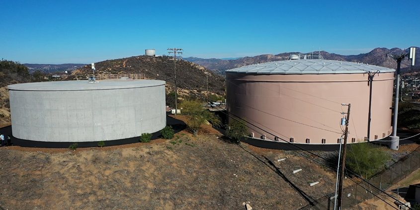 The Helix Water District's Tunnel Hill storage tank rehabilitation project took approximately two years to complete. Photo: Helix Water District