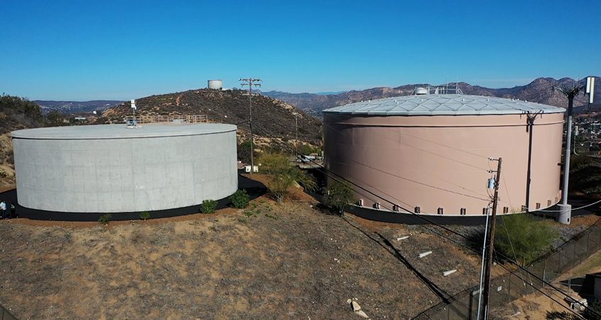 The Helix Water District's Tunnel Hill storage tank rehabilitation project took approximately two years to complete. Photo: Helix Water District
