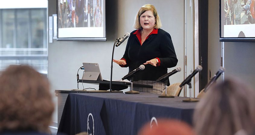 Water Authority General Manager Sandra Kerl’s keynote address focused on the sixth annual conference theme, “Building Resilience In Post-Pandemic Times.” Photo: San Diego County Water Authority