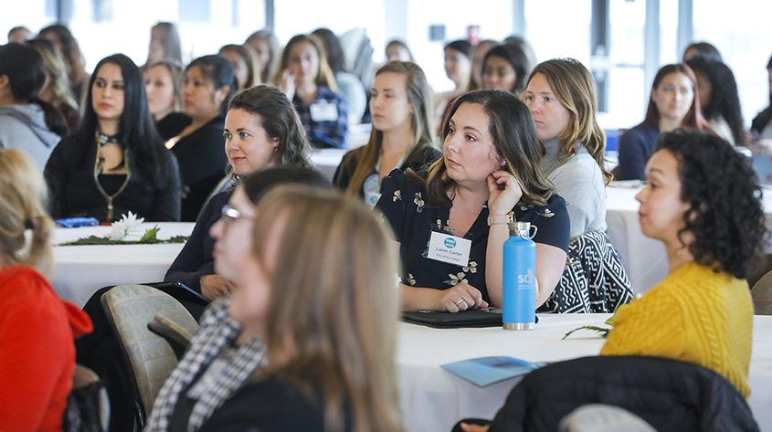 Women In Water Symposium participants applauded Water Authority General Manager Sandra Kerl's keynote remarks about workforce diversity and resilience. Photo: San Diego County Water Authority