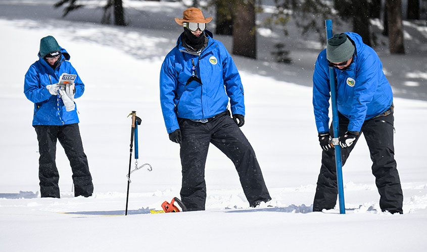 Sierra Nevada snowpack-snow survey-DWR-